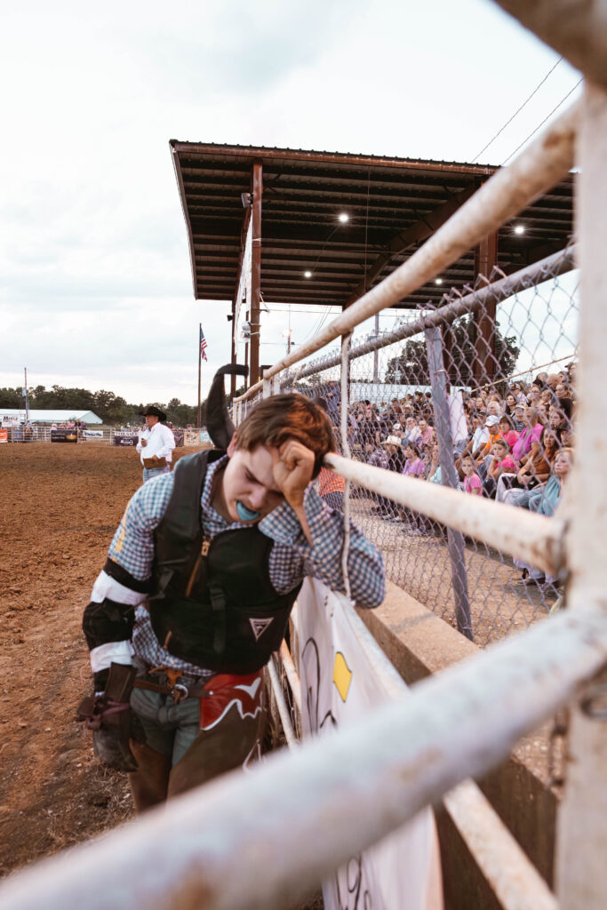 Bucking Horse Rider Hurt after being bucked off with riding at Missouri rodeo